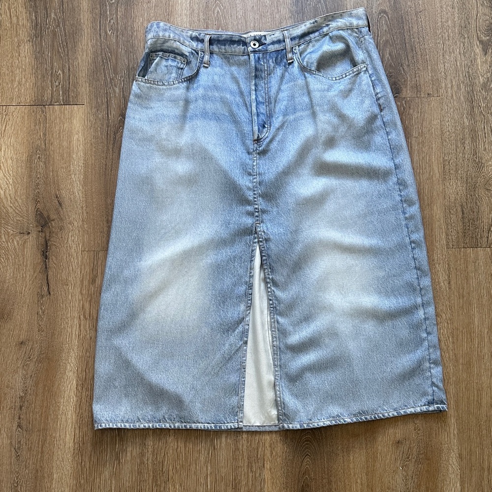 rag & bone Light Blue Denim Pencil Skirt